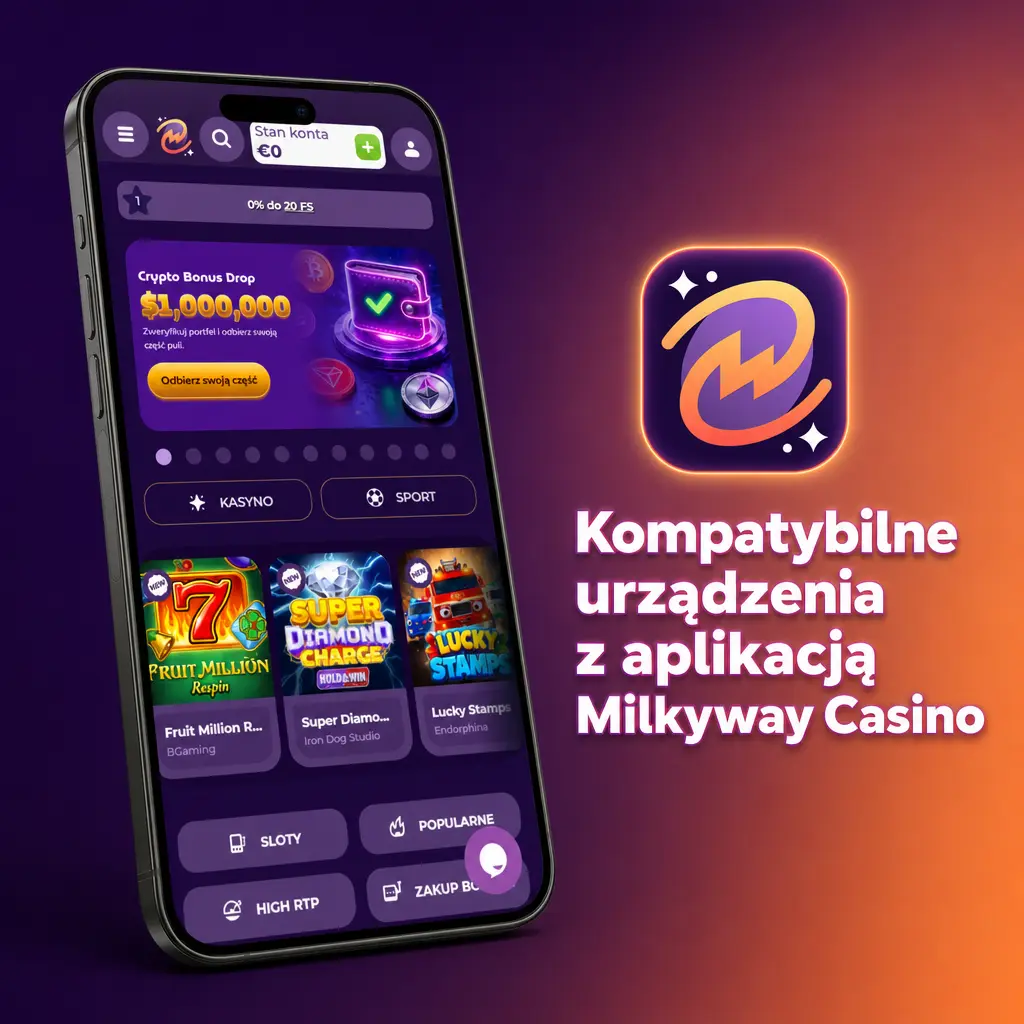 Kompatybilne urządzenia z aplikacją Milkyway Casino: Samsung, Xiaomi, Motorola i iPhone na Androidzie oraz iOS